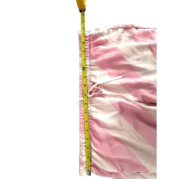 Victorias Secrets Pink Striped Womens Pajama Pants Soft Satin Size L Lounge - Picture 7 of 7